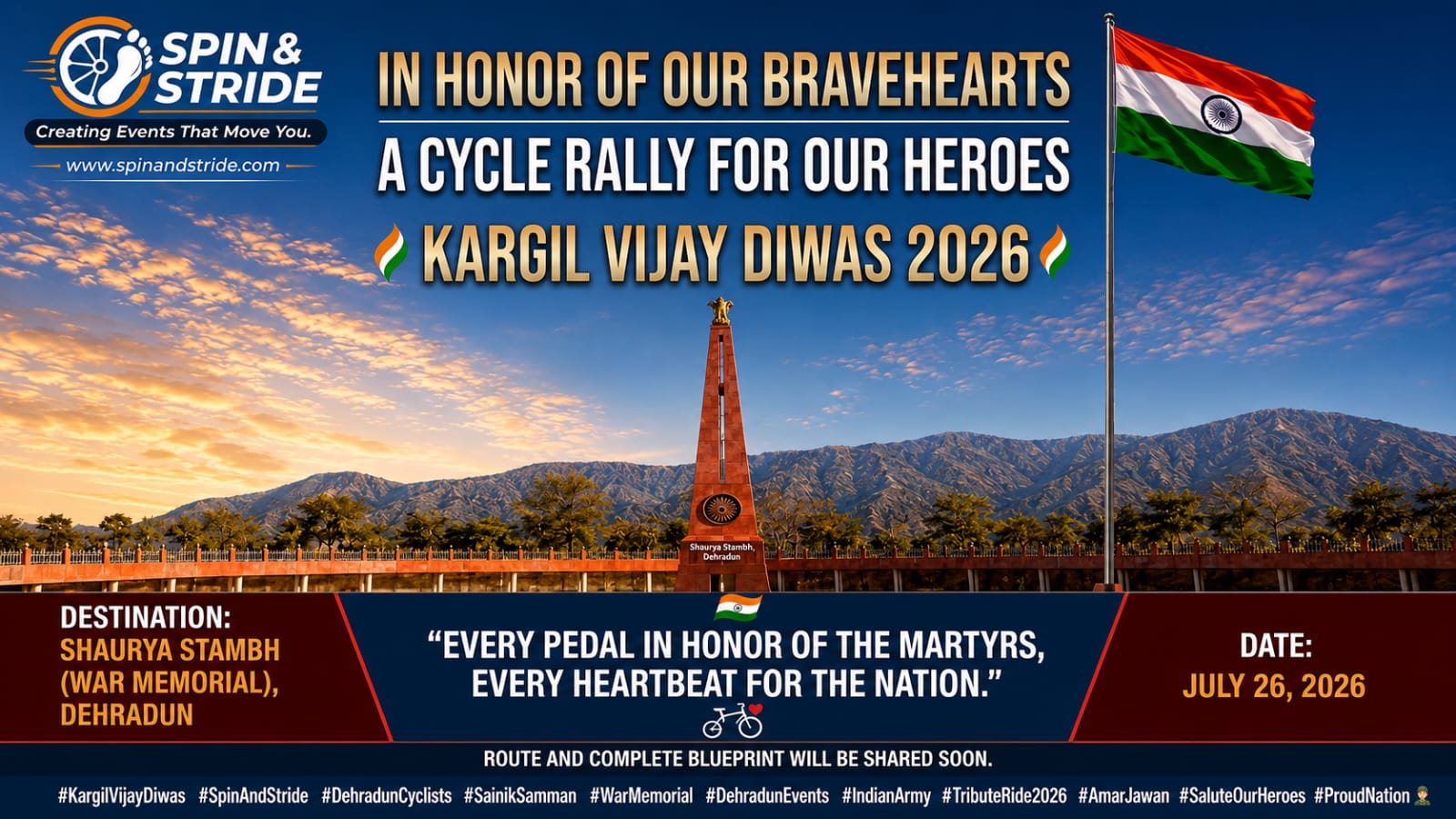 In Honor of Our Bravehearts – A Cycle Rally for Our Heroes